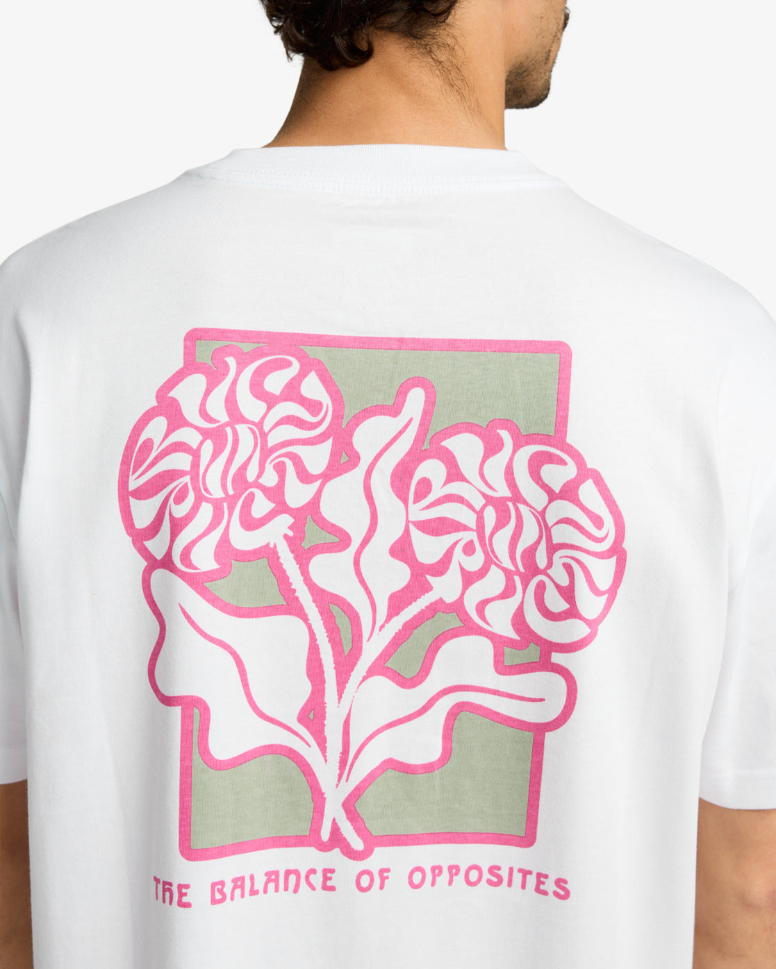 RVCA Mens Flower Balance T-Shirt - White