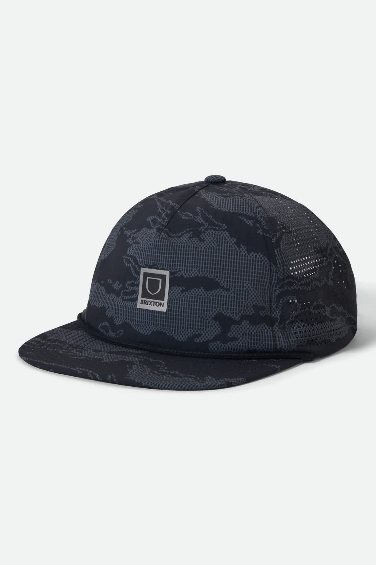 Brixton Journey Performance Snapback Hat - Black Tiger Camo