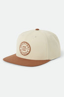 Brixton Oath III Snapback Cap - Khaki/Caramel