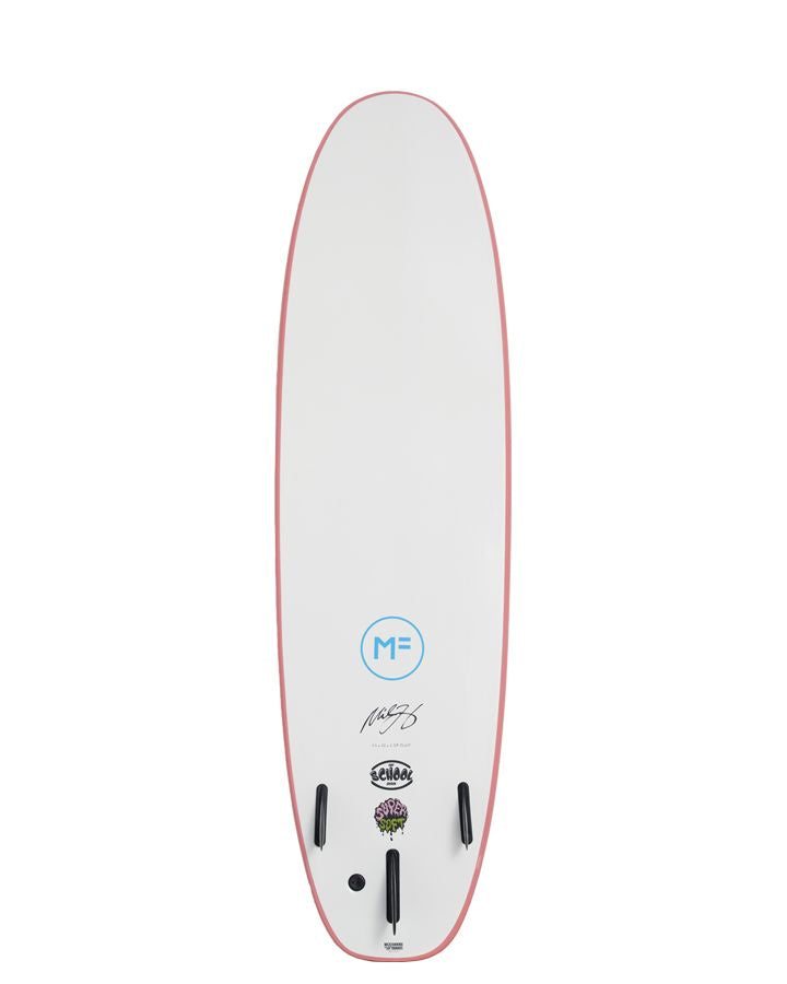 7&#39;0 Surf School Super Soft Surfboard - Screw Thru 3F - Coral - ManGo Surfing