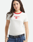 Brixton Womens Pegasus Slim Crew T-Shirt - Vintage White