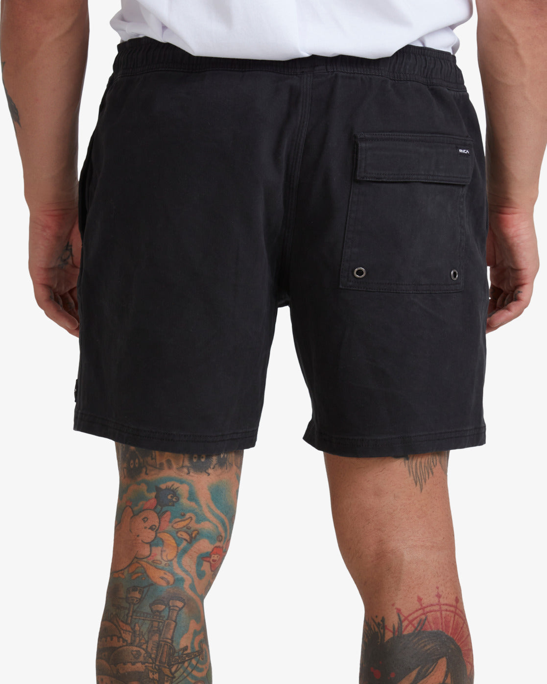 RVCA Mens Escape Elasticated Shorts - Black