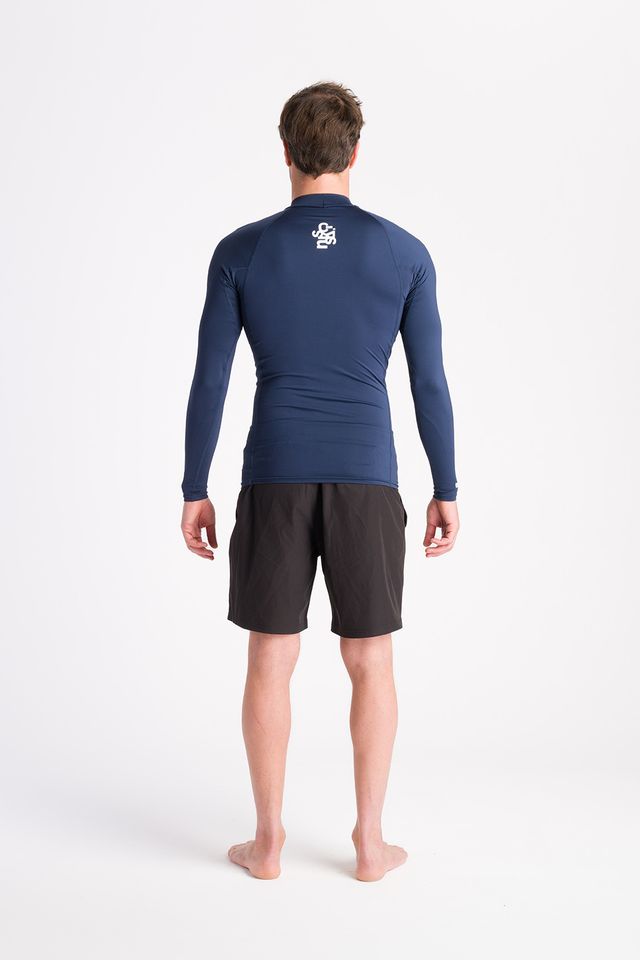 C-Skins Mens NuWave UV Basics Long Sleeve Vest - Bluestone - ManGo Surfing