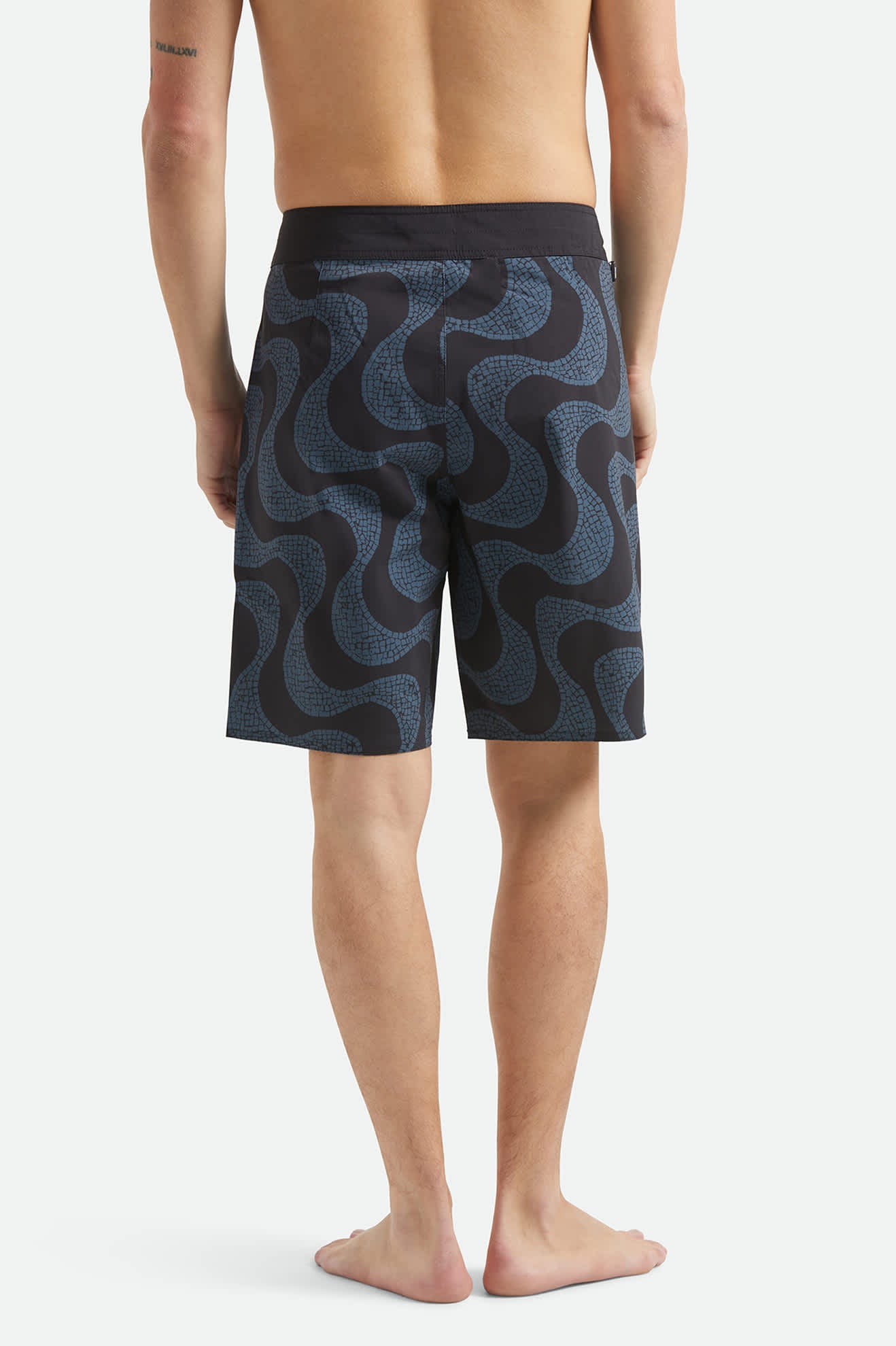 Brixton Blitz 19" Boardshorts -  Black/Future Grey Warped Tile