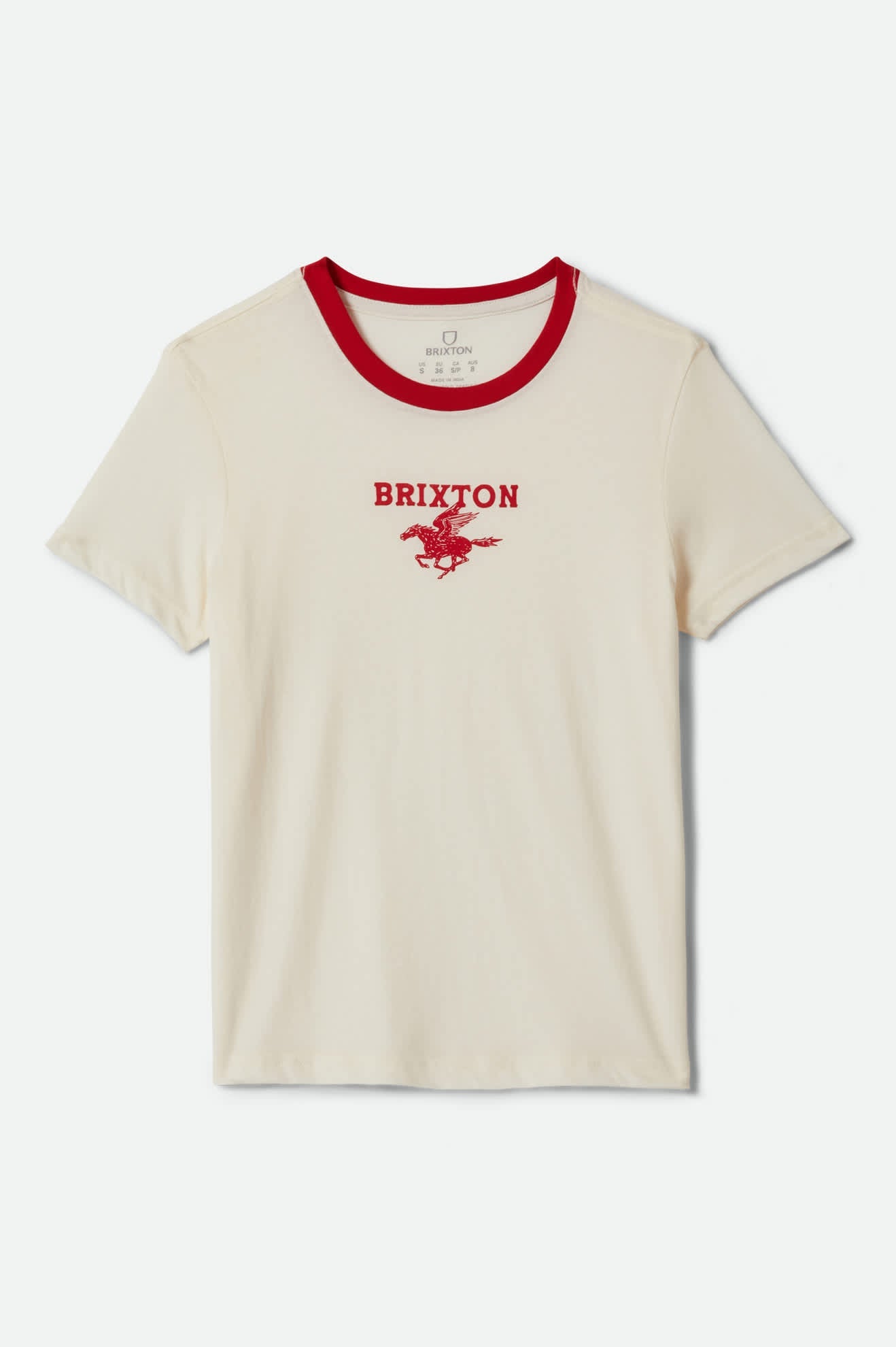 Brixton Womens Pegasus Slim Crew T-Shirt - Vintage White