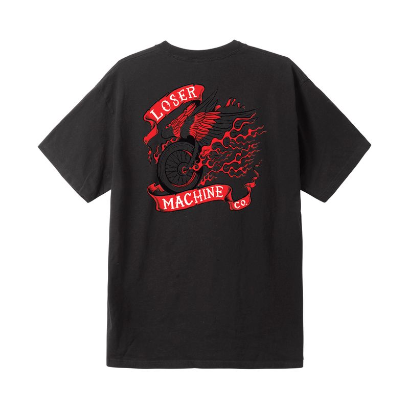 Loser Machine Fire Starter Stock Short Sleeve T-Shirt - Black Enzyme