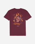 Lost Mens Everything's Fine T-Shirt - Maroon - ManGo Surfing