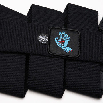 Santa Cruz Screaming Hand A2 Stretch Belt - One Size - Black - ManGo Surfing