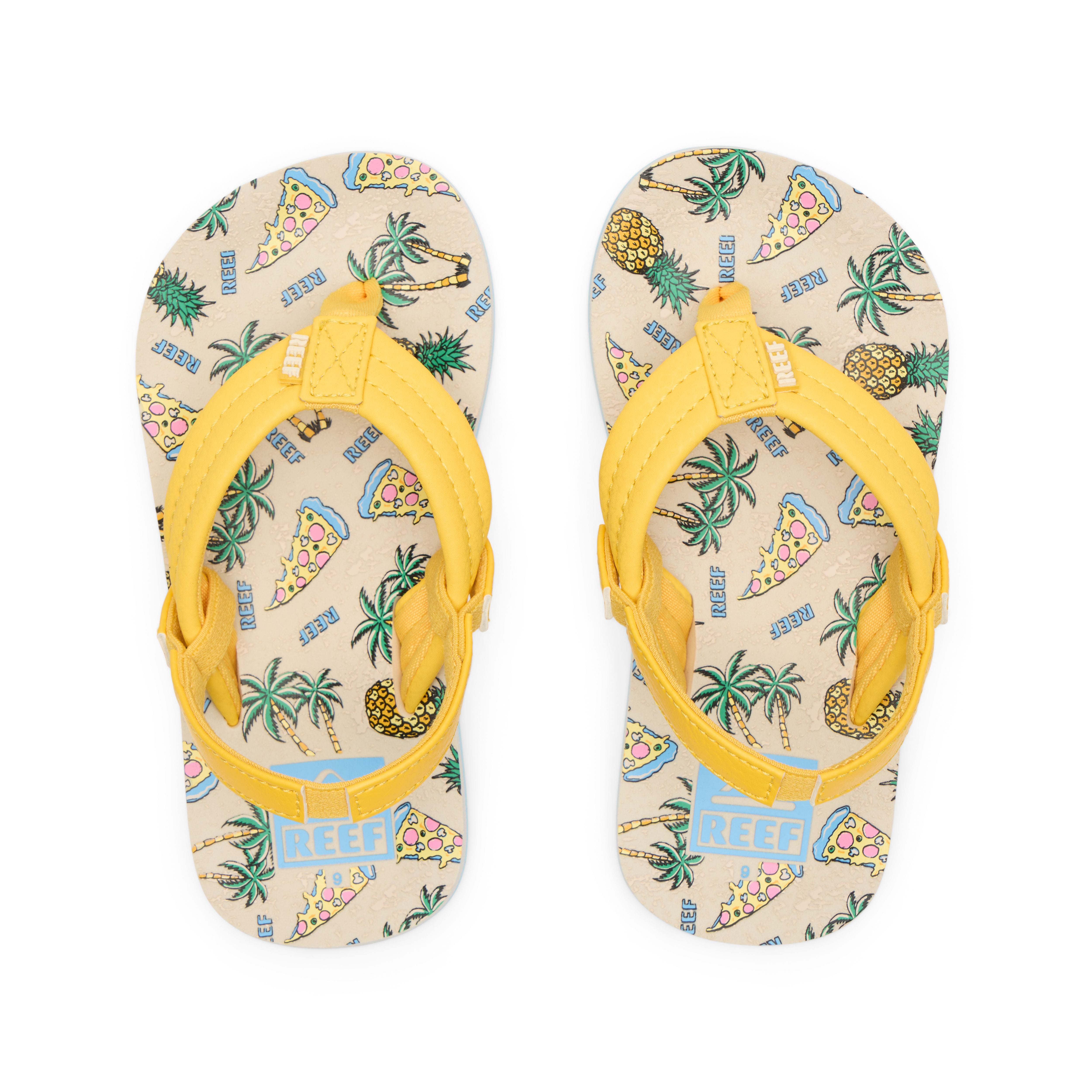 Reef Little Kids AHI Sandals - Hawaiian Pizza - ManGo Surfing