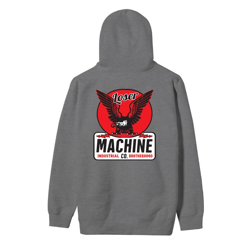 Loser Machine Powerband Fleece Hoodie - Gunmetal Heather