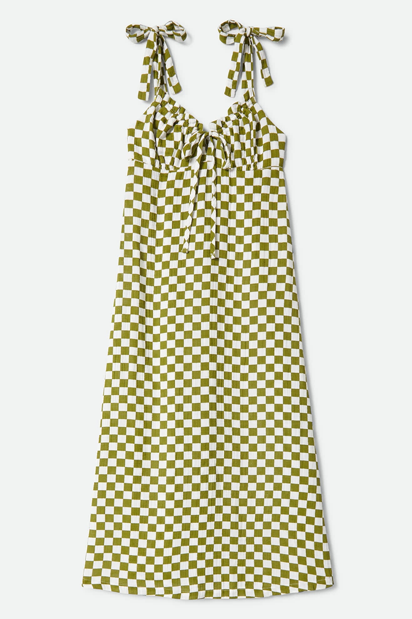 Brixton Womens The Tie Dress - Sublime Green Checkerboard