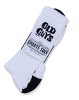 Old Guys Rule Stacked Logo Sports Socks (One Pair) - One Size - White/Navy