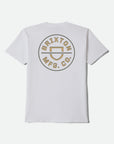 Brixton Crest II Standard T-Shirt - White/Sage/Copper