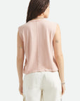 Brixton Womens Carefree Organic Garment Dye Muscle Tank - Silver Pink
