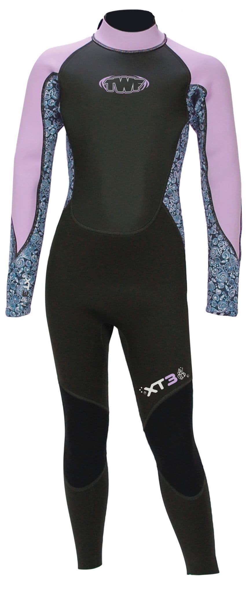 TWF XT3 3/2 Kids Fullsuit Wetsuit - Lavender/Shell