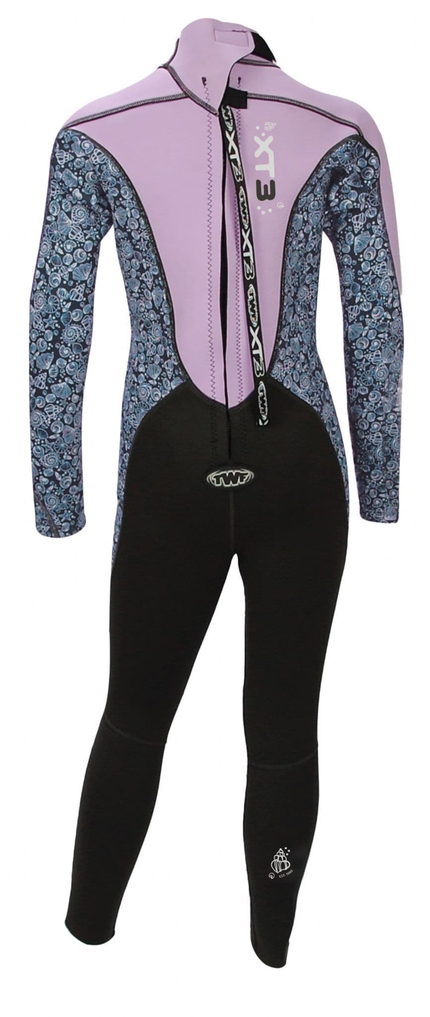 TWF XT3 3/2 Kids Fullsuit Wetsuit - Lavender/Shell