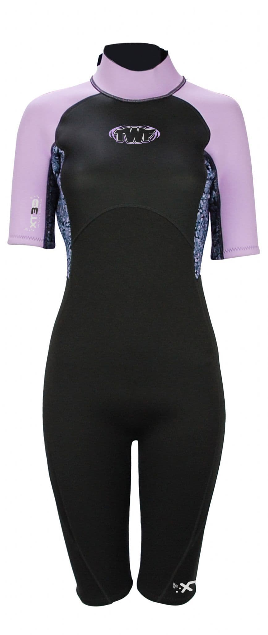 TWF XT3 3/2 Womens Shortie Wetsuit - Lavender/Shell
