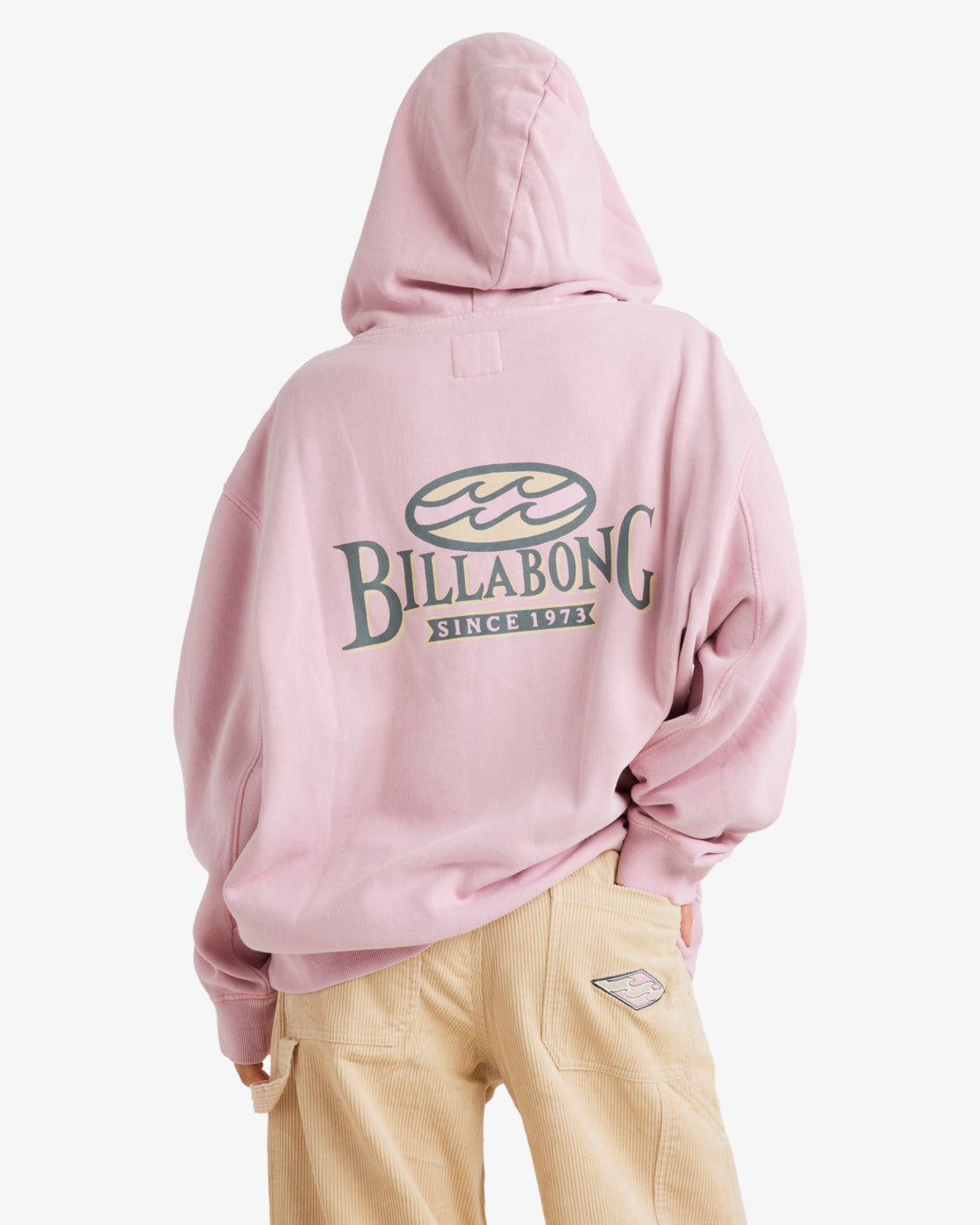Billabong Womens Since 73 Beach Tour Pullover Hoodie - Chalk Pink - ManGo Surfing