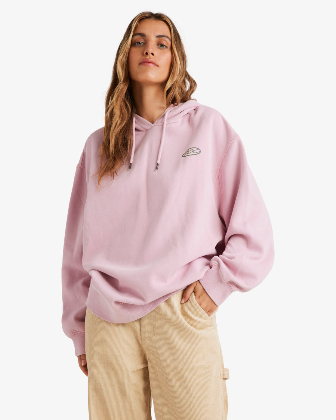 Billabong Womens Since 73 Beach Tour Pullover Hoodie - Chalk Pink - ManGo Surfing
