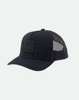 Brixton Alpha Block NetPlus Trucker Hat - Black/Black