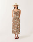 Brixton Womens The Tie Dress - Mid Century Cowboy Print