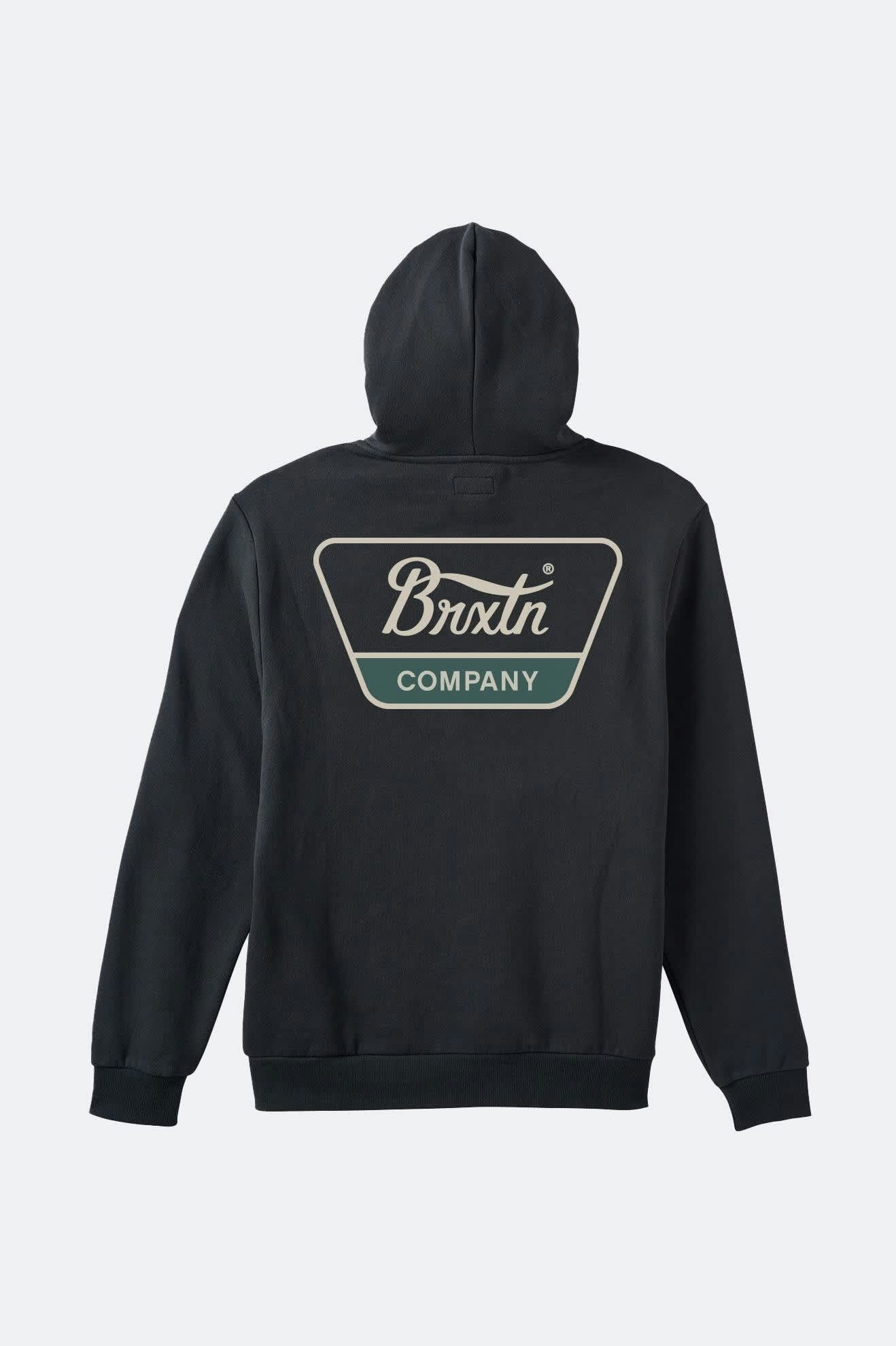 Brixton Linwood Hoodie - Black/Mallard Green/Whitecap