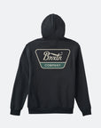Brixton Linwood Hoodie - Black/Mallard Green/Whitecap