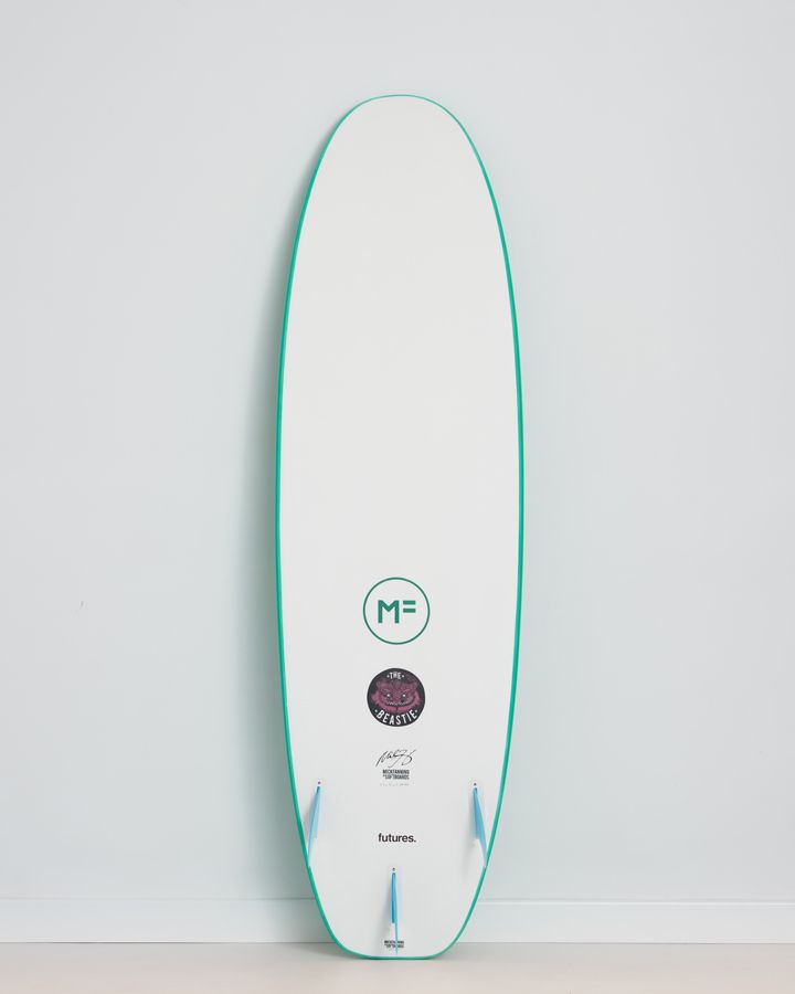 7&#39;0 Beastie Epoxy Lam - Futures 3F Surfboard - Jade Green - ManGo Surfing