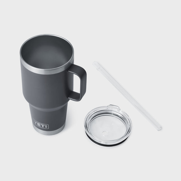 Yeti Rambler 35 oz (994 ml) Mug with Straw Cap - Charcoal