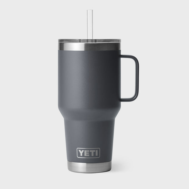 Yeti Rambler 35 oz (994 ml) Mug with Straw Cap - Charcoal