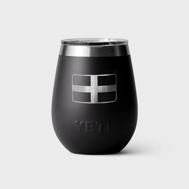 Yeti Rambler Wine 10oz (295ml) Tumbler - St Pirans (Cornish) Flag
