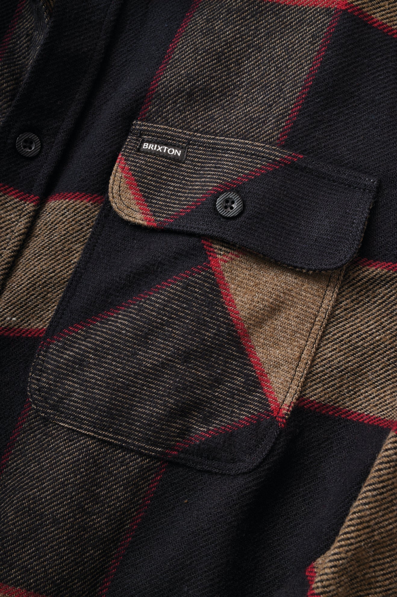 Brixton Bowery Flannel Long Sleeve Shirt - Heather Grey/Charcoal