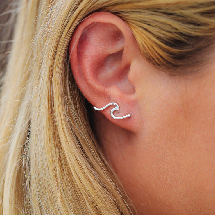 Wave Ear Climber | Silver | One Size - ManGo Surfing