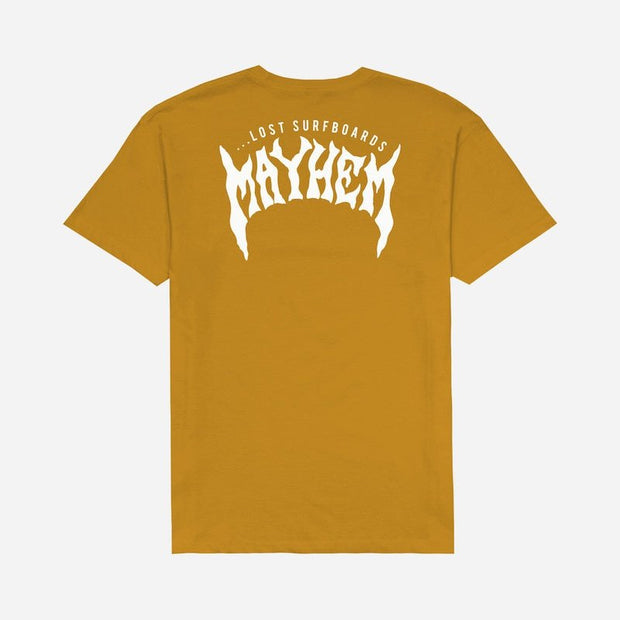 Mayhem Designs Tee - Mens Short Sleeve Tee - Old Gold - ManGo Surfing