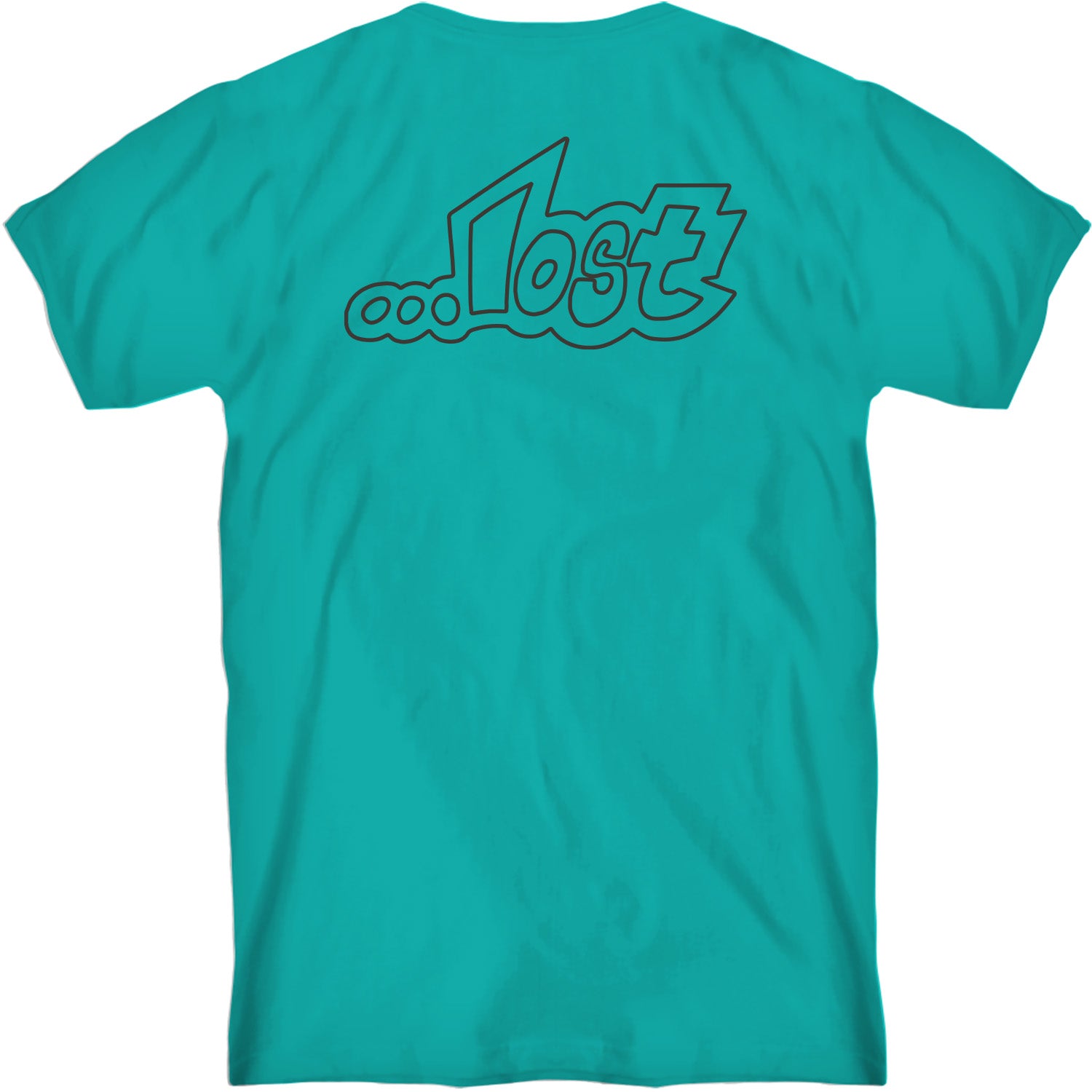 Lost Outlines Mens Vintage Dye Tee T-Shirt Ultra Cyan - ManGo Surfing