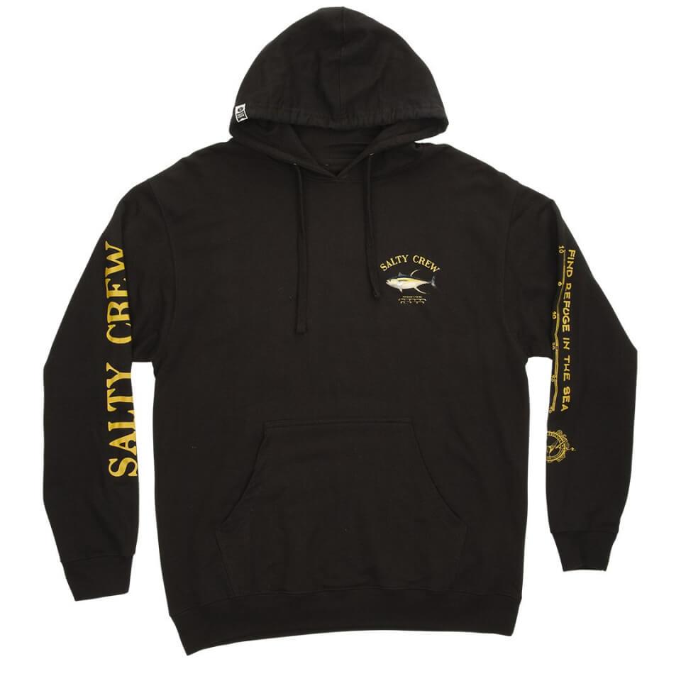 Ahi mount Mens Hooded Fleece Hoodie - Black - ManGo Surfing