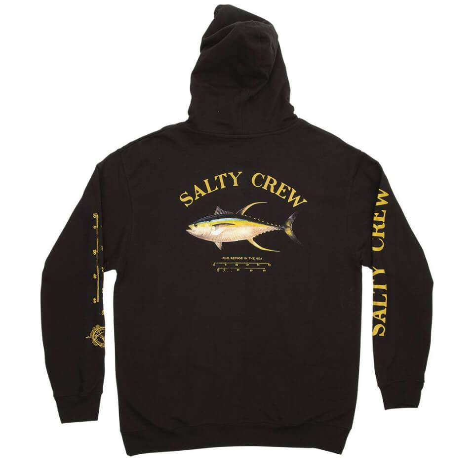 Ahi mount Mens Hooded Fleece Hoodie - Black - ManGo Surfing