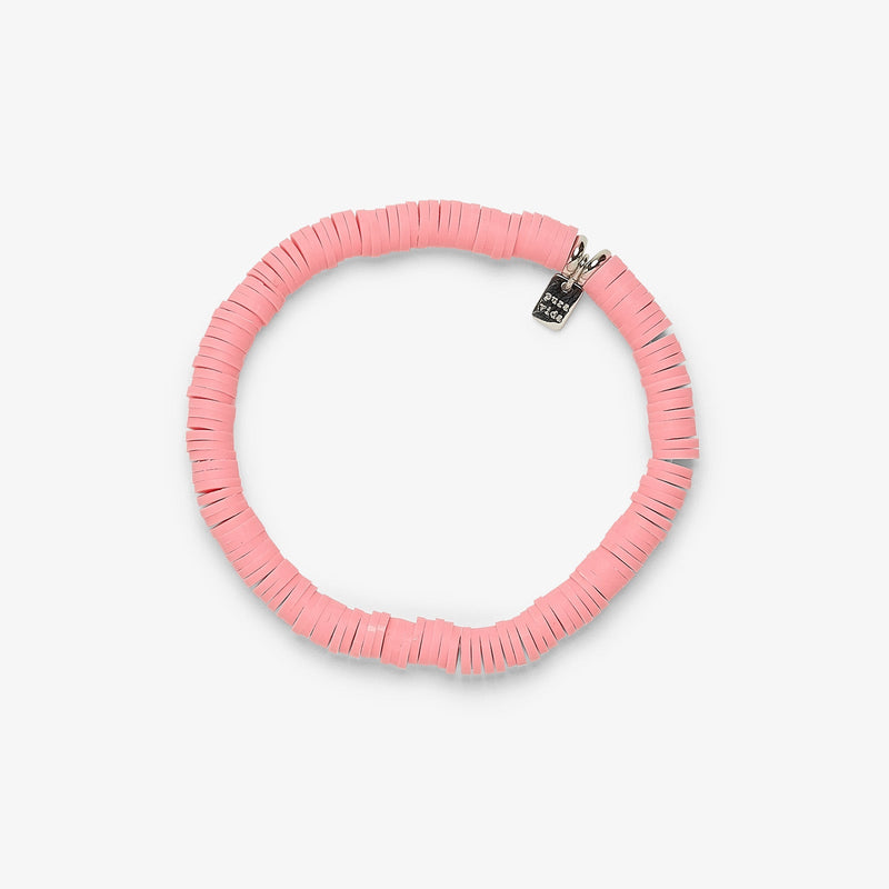 Pastel Disc Stretch Bracelet / Baby Pink - ManGo Surfing