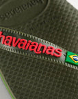 Hav. Brasil Logo | Green | Flip Flops - ManGo Surfing