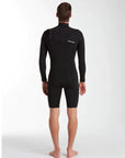 2/2mm Long Sleeve Spring Chest Zip Wetsuit - Mens Wetsuit - Black - ManGo Surfing