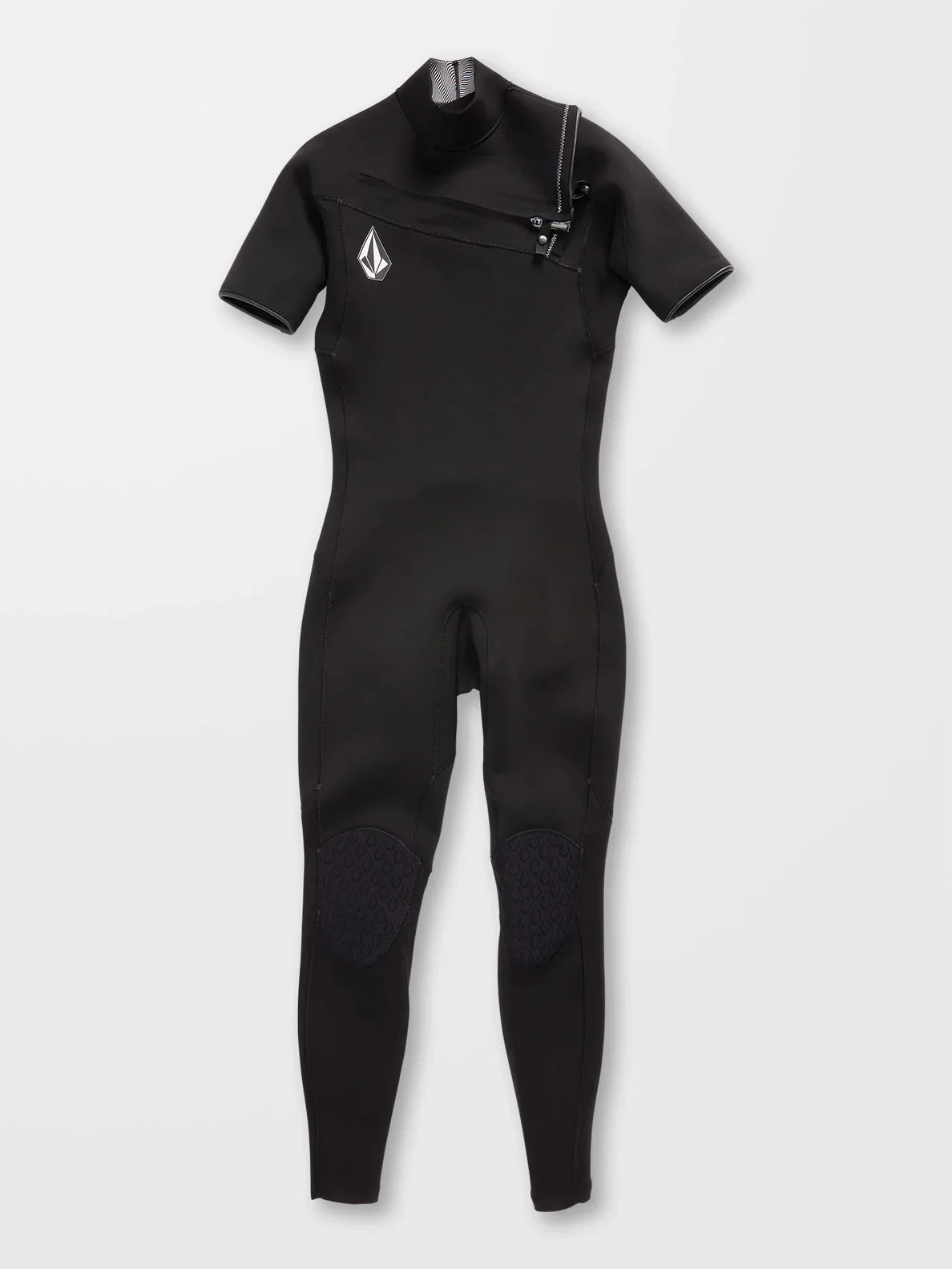 2/2mm Short Sleeve Chest Zip Full Wetsuit - Mens Wetsuit - Black - ManGo Surfing