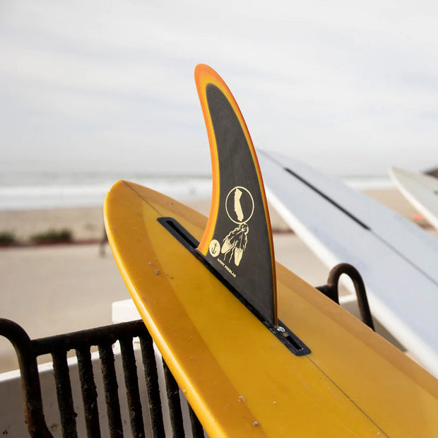 Andy Nieblas 7.5 - Longboard Mid Length Fin - Black - ManGo Surfing