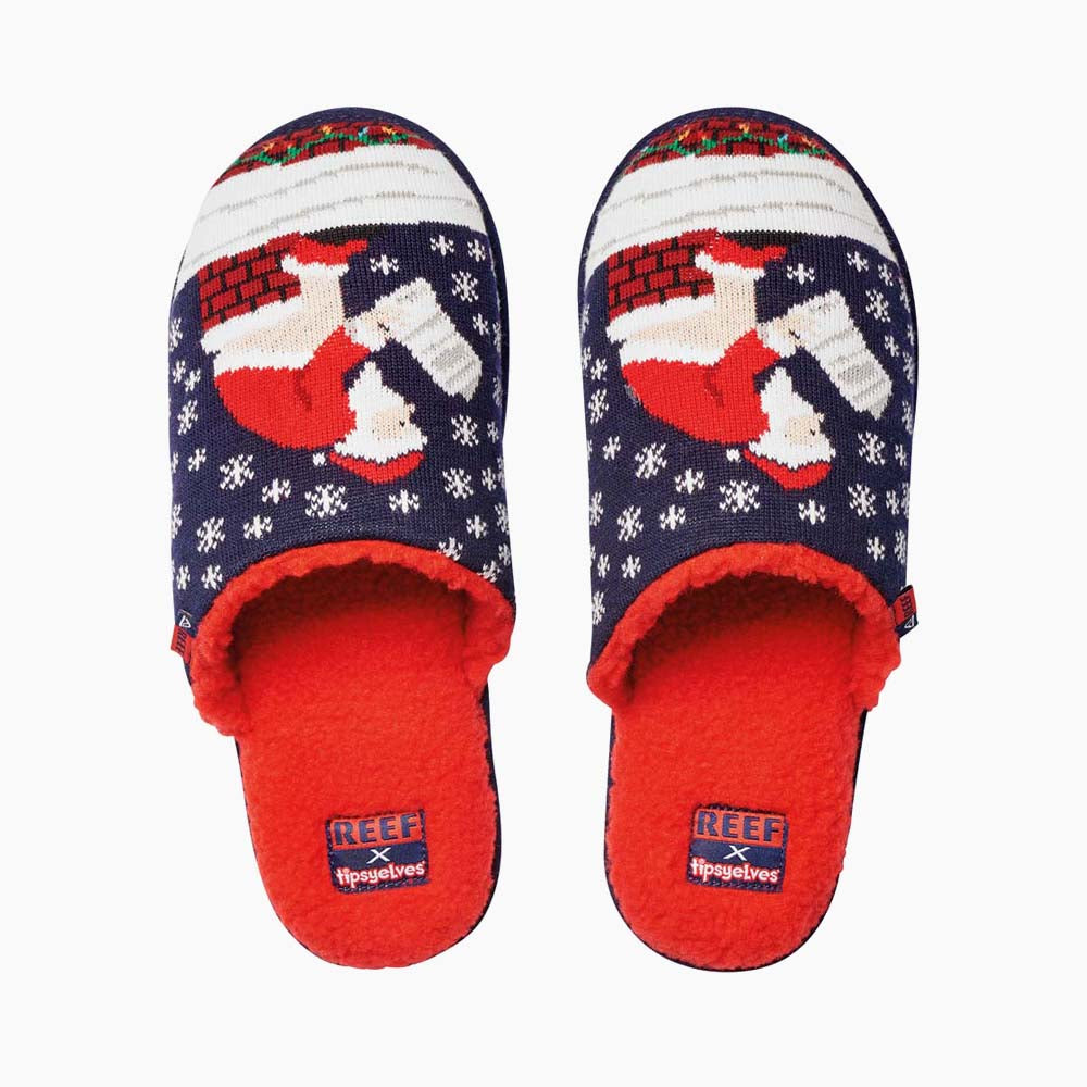 Tipsy Elves - Santa Log Mens Slippers - ManGo Surfing