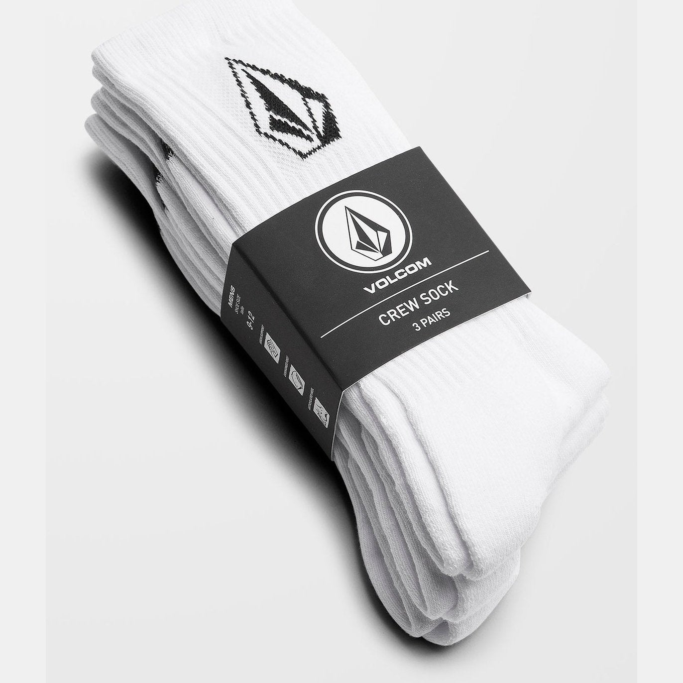 Full Stone Socks (3 Pack) - One Size (6-11) - White - ManGo Surfing