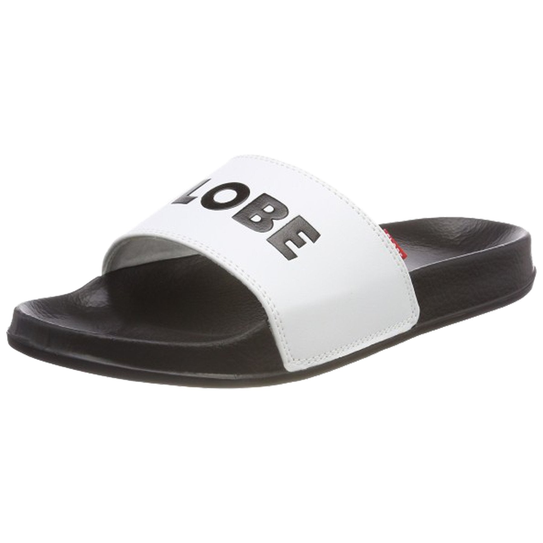 Surf Shop, Surf Clothing, Globe, Unfazed Slide, Flip Flops, White/Black