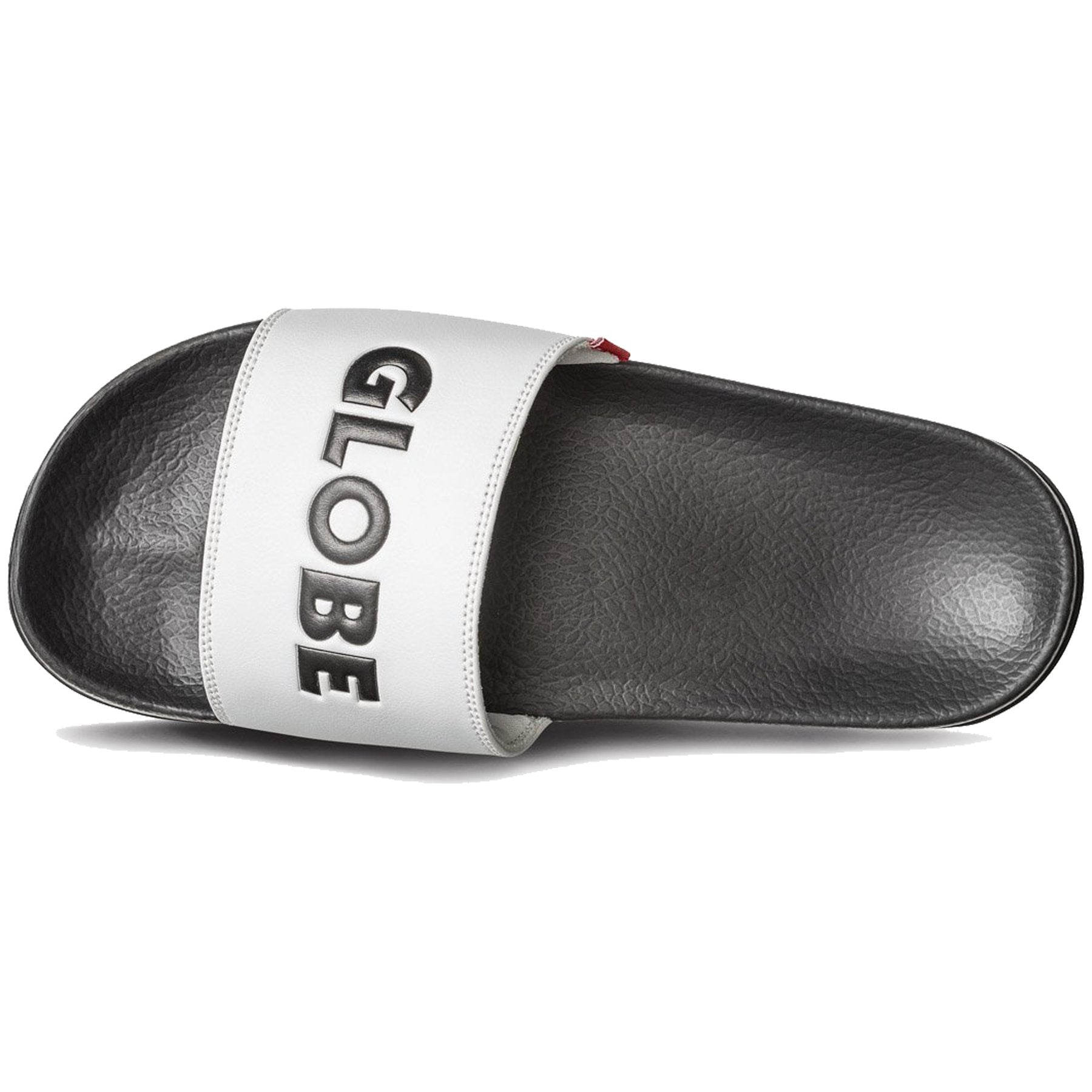 Surf Shop, Surf Clothing, Globe, Unfazed Slide, Flip Flops, White/Black