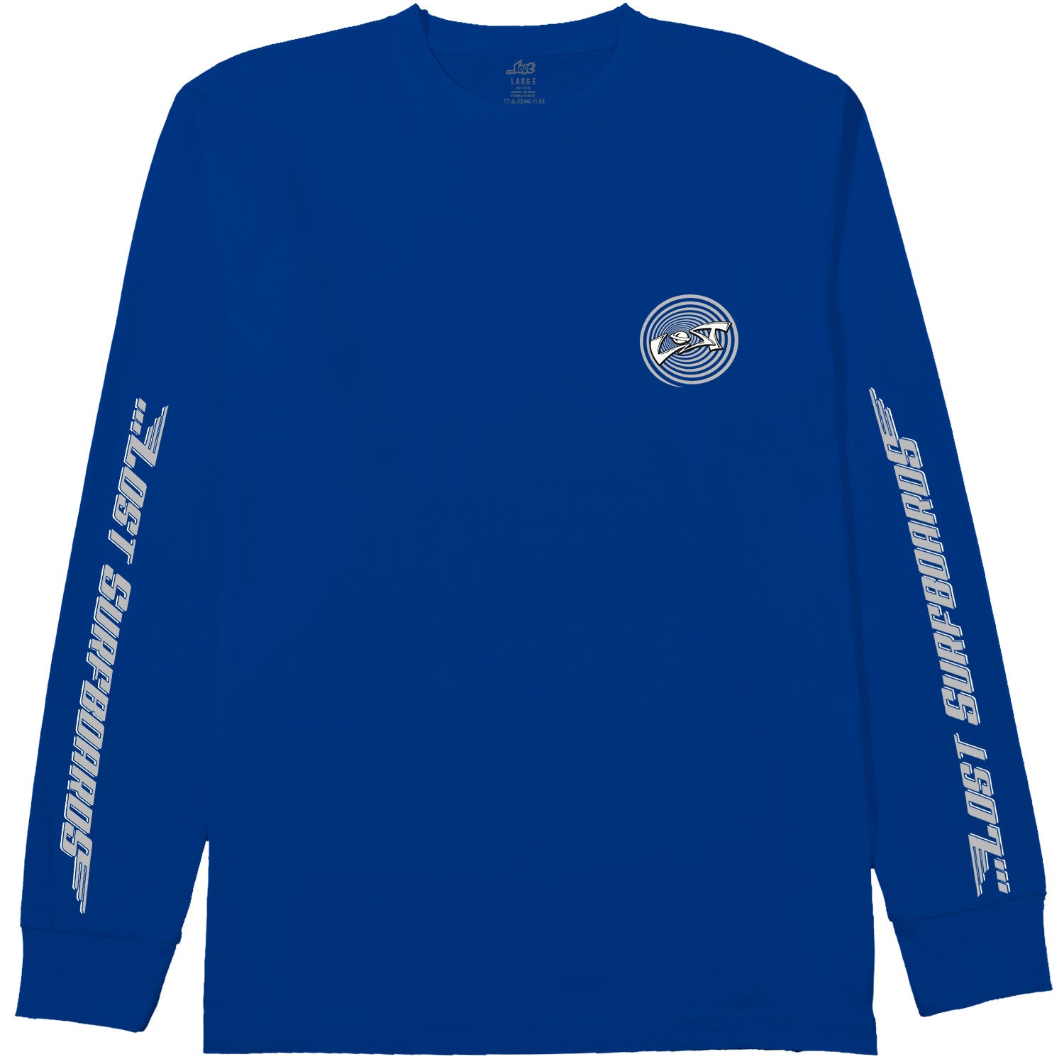 Team Lost Long Sleeve T-Shirt - Royal with White - ManGo Surfing