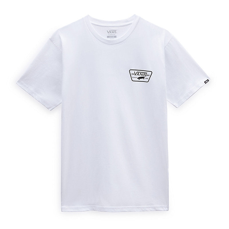 Full Patch Back T-Shirt - Mens Short Sleeve Tee - White/Black - ManGo Surfing