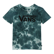 Cloud Wash Logo Crew T-Shirt / Deep Blue/Teal - ManGo Surfing