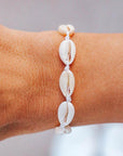 Knotted Cowries Bracelet - White - ManGo Surfing